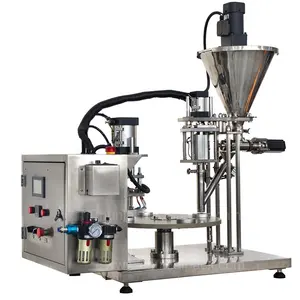 Semi-automatic rotary coffee powder cup filling and sealing machine packing machine manufacturer direct sales