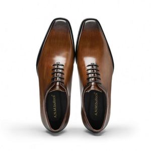 Chaussures Oxford haut de gamme pour hommes, en cuir de vachette, faites à la main, pour mariage, banquet, affaires, chaussures habillées formelles, hommes - Product Image 3
