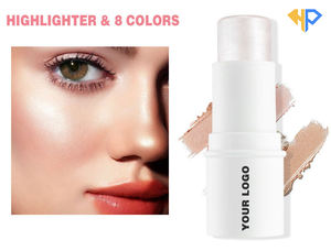 Stick illuminateur vegan personnalisé, imperméable, naturel, longue durée, ensemble de stylos illuminateurs pour le visage, illuminateur crème scintillant, maquillage - Product Image 1