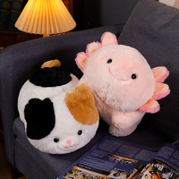 Peluche créative super douce et grasse, jouets en peluche pour gros chat, oreiller axolotl mignon, adorable peluche paresseux panda peluche gros cochon