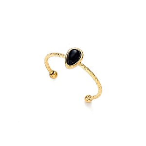 New Arrival Stackable Natural Gemstone <b>Rings</b> <b>Adjustable</b> Stainless Steel Water Drop Stone Malachite <b>Ring</b> for Women - Product Image 5