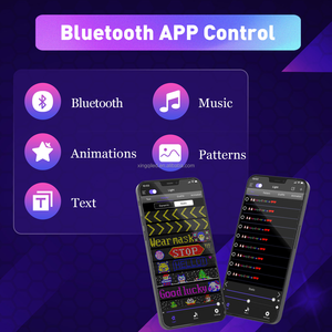 Papan Layar LED Fleksibel yang Dapat Diprogram dengan Kontrol Aplikasi, Panel Tanda Mobil LED Lunak, Strip LED Pintar, Panel Matriks LED untuk Mobil - Product Image 5