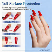 Gel UV pour ongles, Top Coat sans résidu, finition miroir, anti-taches, prévention des bords qui se décolorent, non toxique, sans HEMA, végétalien, fournitures de manucure en gros