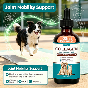 Collagen Liquid For Dogs Cats - Promotes Shiny Coat Reduces Shedding Itchiness Relief Joint Mobility Support Pet Health - Product Image 3