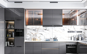 ตู้ครัวทันสมัยตู้ครัวดีไซน์หรูหราตู้ครัวไม้เนื้อแข็ง - Product Image 4