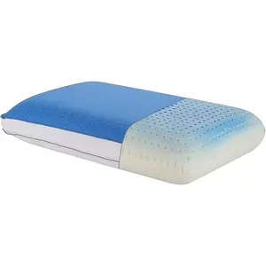 Almohada de espuma viscoelástica de tamaño Queen, cama de dormir con capa de enfriamiento, refuerzo de lujo, nuevo diseño