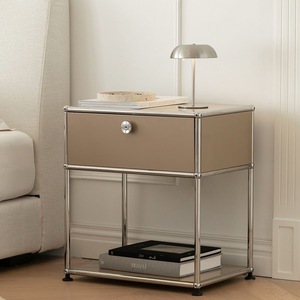 Mesa de <span class=keywords><strong>Noche</strong></span> Moderna de Madera Maciza Multicapa con Almacenamiento para Dormitorio y Gimnasio - Product Image 4
