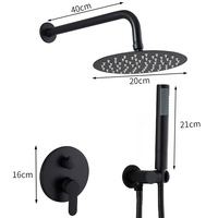 Robinet mélangeur en laiton mural pour douche, ensemble de douche de salle de bain, pommeau de douche supérieur, ensemble de robinetterie mélangeuse eau chaude et froide pour salle de bain