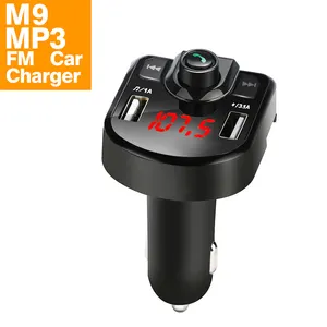 M9调频发射机2 USB双端口3.1A快速充电MP3车载充电器免提电话支持tf卡USB播放Bt5.0