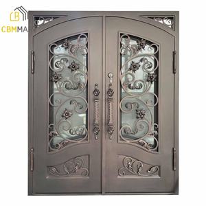 CBMMart Portes d'entrée en métal de sécurité en acier brun foncé Dernières conceptions de portes Offres Spéciales modernes - Product Image 1