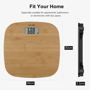 पर्यावरण के अनुकूल प्राकृतिक बांस डिजिटल बॉडी वजन पैमाने 180 किलोग्राम 400lb स्लिम डिजाइन उच्च परिशुद्धता उपकरण - Product Image 5