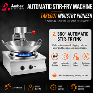 Robot de Cocina Automático para Arroz Frito Comercial de Gran Tamaño, Máquina Inteligente para Saltear con Cilindro Electromagnético - Product Image 3