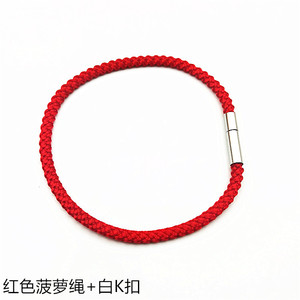 <b>Red</b> Pineapple Rope <b>Bracelet</b> 3Mm Gold Clasp Unisex Gift Jewelry - Product Image 5