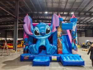 Château gonflable de style nouveau avec toboggan |   Château gonflable à thème combiné - Product Image 1