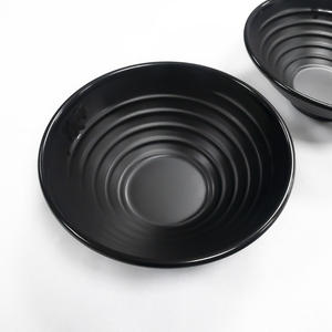 Bols en mélamine de Style <span class=keywords><strong>japonais</strong></span> givré en plastique noir de haute qualité de 7.5/8/8 pouces Technique personnalisée bol de nouilles Ramen - Product Image 5