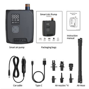 Newo DC5V + DC12v 20PSI POMPE À AIR haute pression pour tente à air, SUP, Kayak, <span class=keywords><strong>Kite</strong></span> <span class=keywords><strong>surf</strong></span> avec powerbank et lumière led - Product Image 5