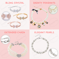 Collier Réglable en Strass et Perles pour Chat et Chien, Bijoux pour Animaux de Compagnie – Vente en Gros d'Accessoires pour Animaux