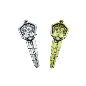 Llaveros de Metal Personalizados con Flor de Loto, de Aleación de Zinc, Estilo Vintage, Latón Antiguo y Plata - Product Image 2