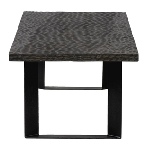 Mesa de Comedor de Madera de Mango con Estructura de Acero Ligero, Acabado en Madera Negra y Metal para Comedor Rústico Moderno, Muebles para el Hogar - Product Image 6