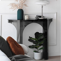 Dessus transparent en plexiglas acrylique Basse Table de Console Design clair pour bureau de maison