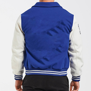 College Style Winter Season OEM Service High Quality Wool Varsity <b>Jackets</b> Stand Custom Logo <b>Long</b> Sleeves Varsity <b>Men's</b> <b>Jackets</b> - Product Image 5