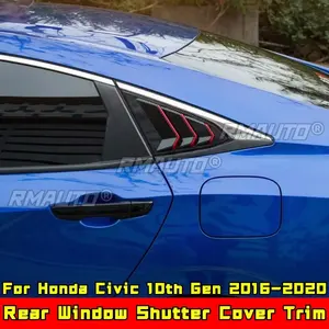 Civic Rear Quarter <b>Panel</b> <b>Window</b> Matte Black Red Style Quarter <b>Panel</b> <b>Window</b> for Honda Civic 10th Gen 2016-2020 Car Accessories - Product Image 1