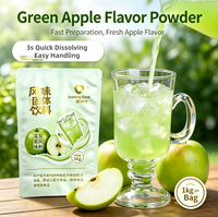 Poudre de jus de pomme verte en gros, boisson instantanée en poudre aux fruits, emballage de 1 kg pour les salons de thé au lait