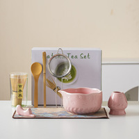 Vente en gros - Coffret de matcha en céramique personnalisé avec logo - Poudre de thé matcha traditionnelle - Fouet pour les amateurs de matcha - Kit cadeau