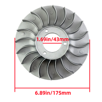 188F 5KW Aluminium-Motorrotor-Lüfterblatt 5kw-8kw Motor-Wärmeableitungsrotor-Lüfter Benzingenerator-Teile