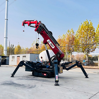 Guindaste Aranha RST L-348 de 3 Toneladas com Elevador a Vácuo para Vidros, Cesto de Operador, Lança Articulada, Acionamento a Diesel/Elétrico e Sistema Totalmente Hidráulico