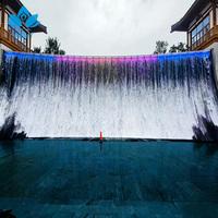 Fontaine extérieure en acier inoxydable, cascade, élément aquatique pour hôtel, jardin, décoration extérieure