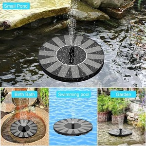 1.4W Solar Floating Fountain Pump for Ponds Bird <strong>Baths</strong> Energy Saving LED <strong>Light</strong> 6 Spray Nozzles IP68 Dry Run Protection (US/EU) - Product Image 5