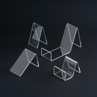 Étagères à chaussures en acrylique transparent poli anti-UV 99% portables AW, présentoir à chaussures noir transparent, 25 x 10 cm 4 mm
