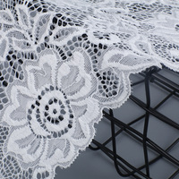 Garniture de dentelle de broderie de maille élastique de qualité supérieure de 15cm pour la lingerie de dames