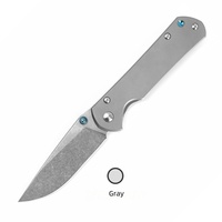 Couteau pliant à lame M390 avec manche en alliage de titane pour usage extérieur et industriel, logo gravé au laser