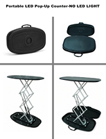 Table de présentation pliable portable à LED avec système de levage à ciseaux hydraulique intégré et éclairage intégré pour les promotions en extérieur