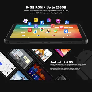 Shenzhen Oem WT101 4G GPS impermeable Ip67 luz solar legible 1000nit 10,1 pulgadas RFID lector Industrial Android tableta resistente
