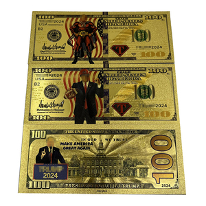 America EX-President 100 dollars carte d'argent <span class=keywords><strong>en</strong></span> plastique 24k feuille d'<span class=keywords><strong>or</strong></span> plaqué billet de banque - Product Image 1