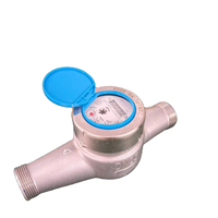 Compteur d'eau multi-jets à cadran sec en acier inoxydable durable DN25, dispositif de mesure pour usage domestique