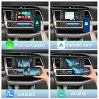 Boîtier décodeur sans fil portable Linux 8 pouces USB intégré pour tableau de bord Highlander 2015-2018 avec CarPlay, Android Auto et Mirror Link - Garantie 1 an