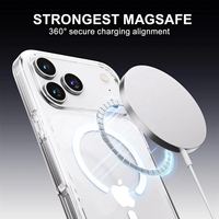 Nouvelle coque de téléphone pour iPhone 18 Pro Max, luxe, transparente, anti-jaunissement, TPU+PC, antichoc, étanche, charge magnétique sans fil