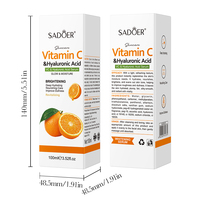 SADOER Sérum Visage 100ml Multi-Choix Vitamine C Acide Hyaluronique Glutathion Anti-Rides Éclaircissant Hydratant