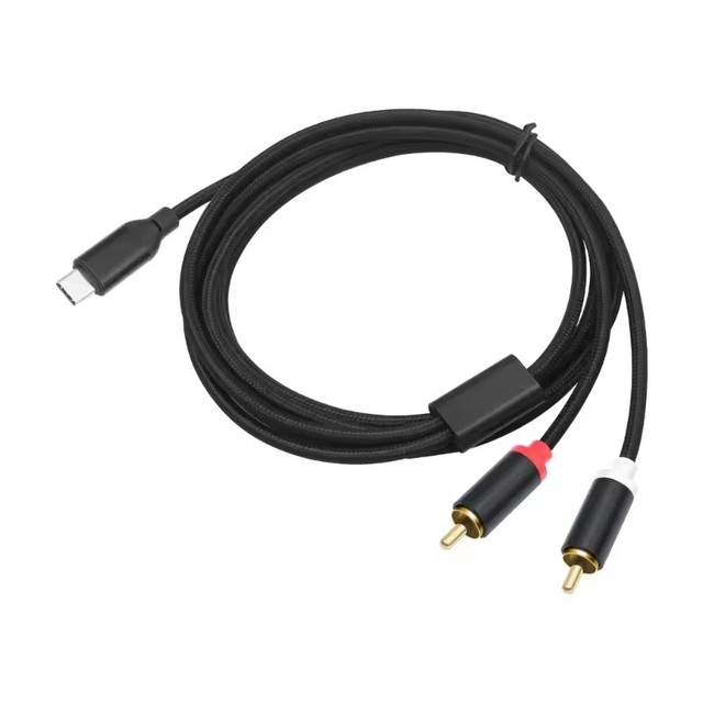 USB C Type C to dual RCA male cable 2RCA Male Audios Cable For Home Theater Car Speaker Phone,Tablet 1m/2m