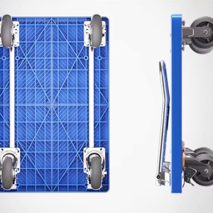 Heavy Duty Platform <strong>Cart</strong> Large <strong>Flat</strong> Hand <strong>Cart</strong> 400KG Capacity Moving Platform Push <strong>Cart</strong> Rolling Flatbed Hand Truck - Product Image 5
