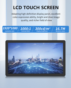 Nouvel ordinateur industriel à écran tactile capacitif 32 pouces 1080p IP65 étanche à châssis ouvert, moniteur TFT LCD, PC avec ports DVI, AV et série - Product Image 2