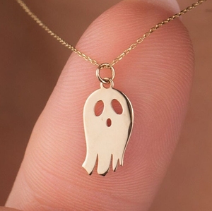 אופנתי 18 קאראט מצופה זהב 18k שרשרת זהב חינם שרשרת boo זהב מתנה לחג המולד שלה מתנה לחג המולד שלה - Product Image 1