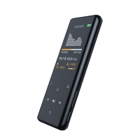 Ruizu D25 pemutar MP3 portabel, Walkman BT modul musik tombol sentuh untuk latihan MP3 Player