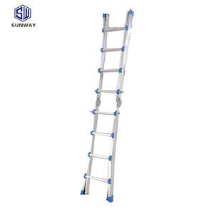 Certificat EN131 Petites échelles pliantes géantes en aluminium pliables extensibles portables en 4*4 étapes - Product Image 6