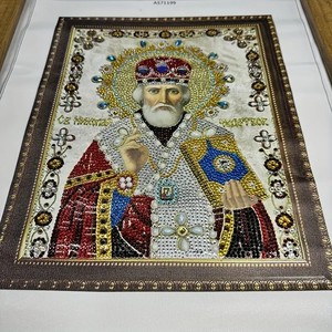 Kit Pittura Diamante 5D Fai <span class=keywords><strong>da</strong></span> Te Grande con Motivo a Mosaico di San Nicola, Ricamo a Diamante, Stile Orientale - Product Image 2