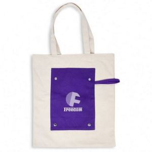 Sac fourre-tout pliable en toile de coton à prix promotionnel d'usine - Product Image 5